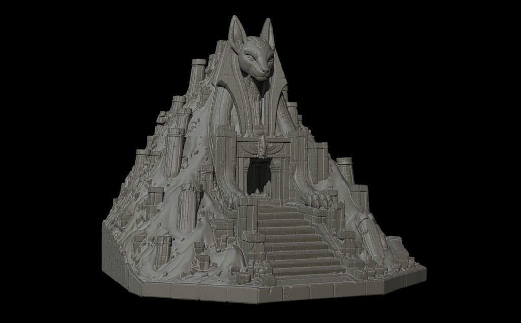 Anubis Mountain Temple – Egyptian Fantasy Dungeon Entrance & Tabletop Terrain