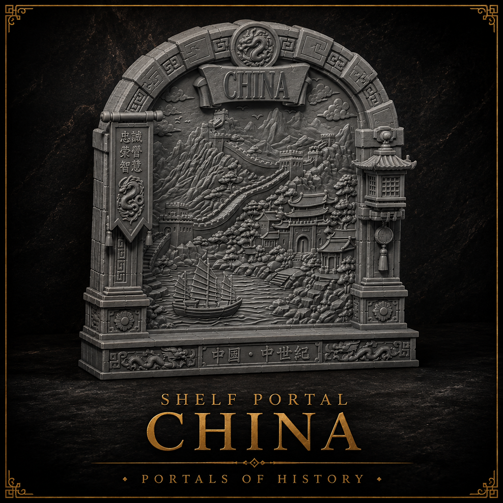 Ancient China Shelf Portal – Great Wall Historical Shelf Display