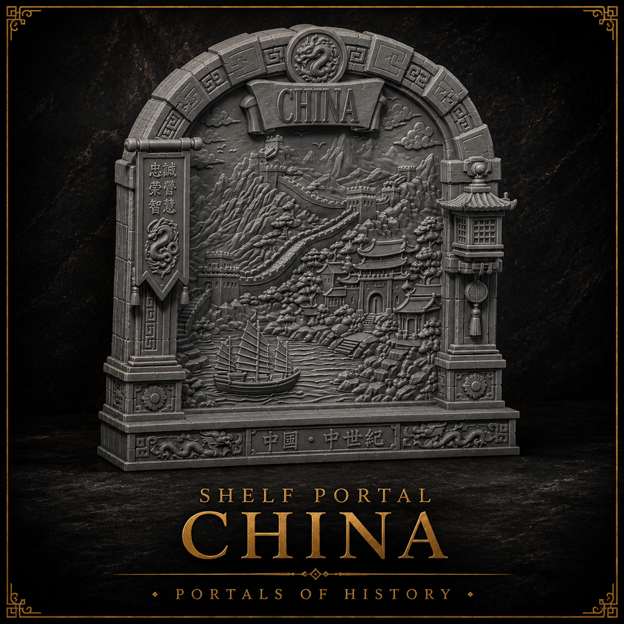 Ancient China Shelf Portal – Great Wall Historical Shelf Display