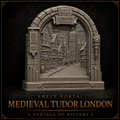 Tudor London Shelf Portal – Historical Medieval London Shelf Display