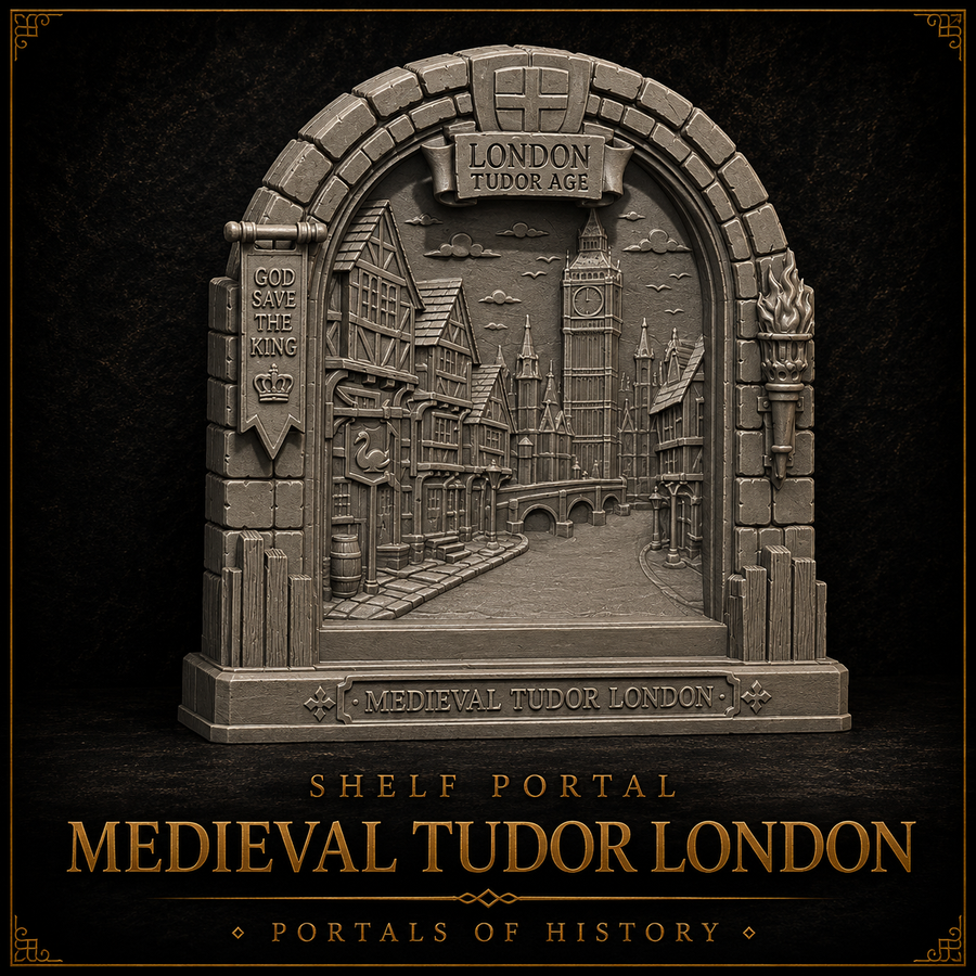 Tudor London Shelf Portal – Historical Medieval London Shelf Display