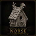 Viking Norse Birdhouse – Medieval Longhouse Outdoor Bird Box