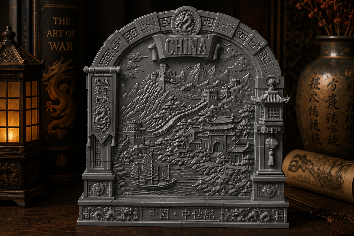 Ancient China Shelf Portal – Great Wall Historical Shelf Display
