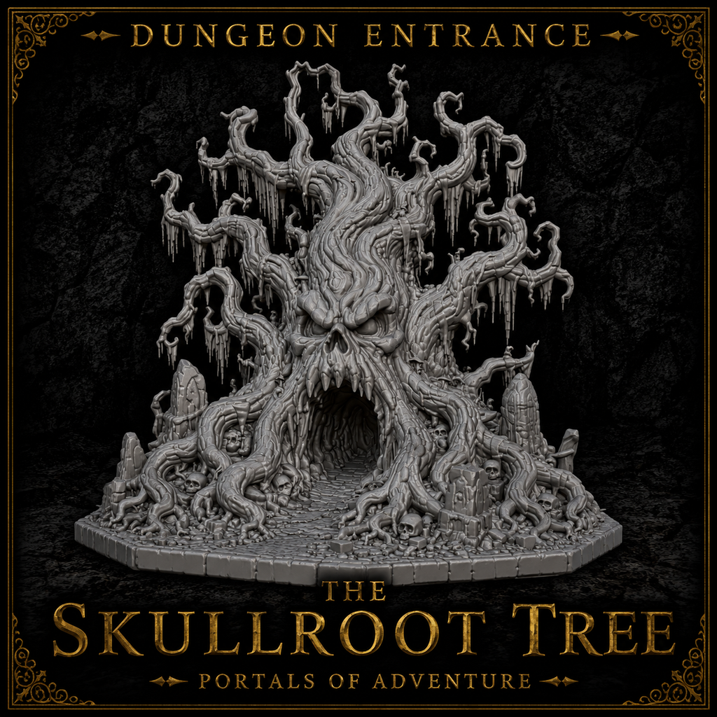 The Skullroot Tree – Cursed Woodland Dungeon Entrance