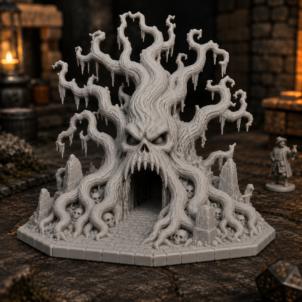 The Skullroot Tree – Cursed Woodland Dungeon Entrance