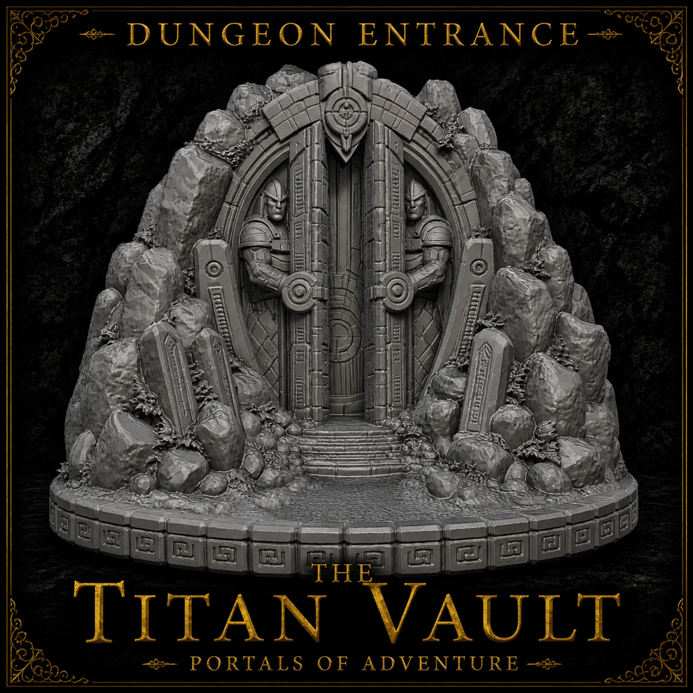 The Titan Vault – Ancient Colossal Dungeon Entrance (D&D Terrain)