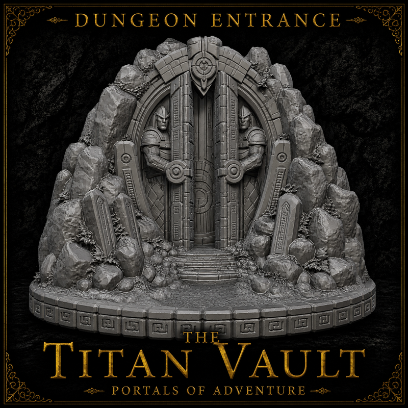 The Titan Vault – Ancient Colossal Dungeon Entrance (D&D Terrain)