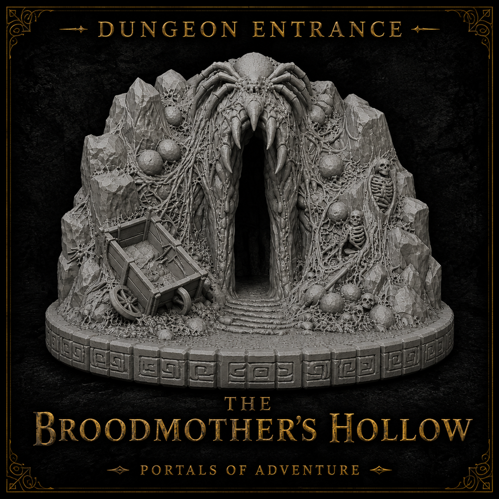 The Broodmother’s Hollow – Spider Nest Dungeon Entrance