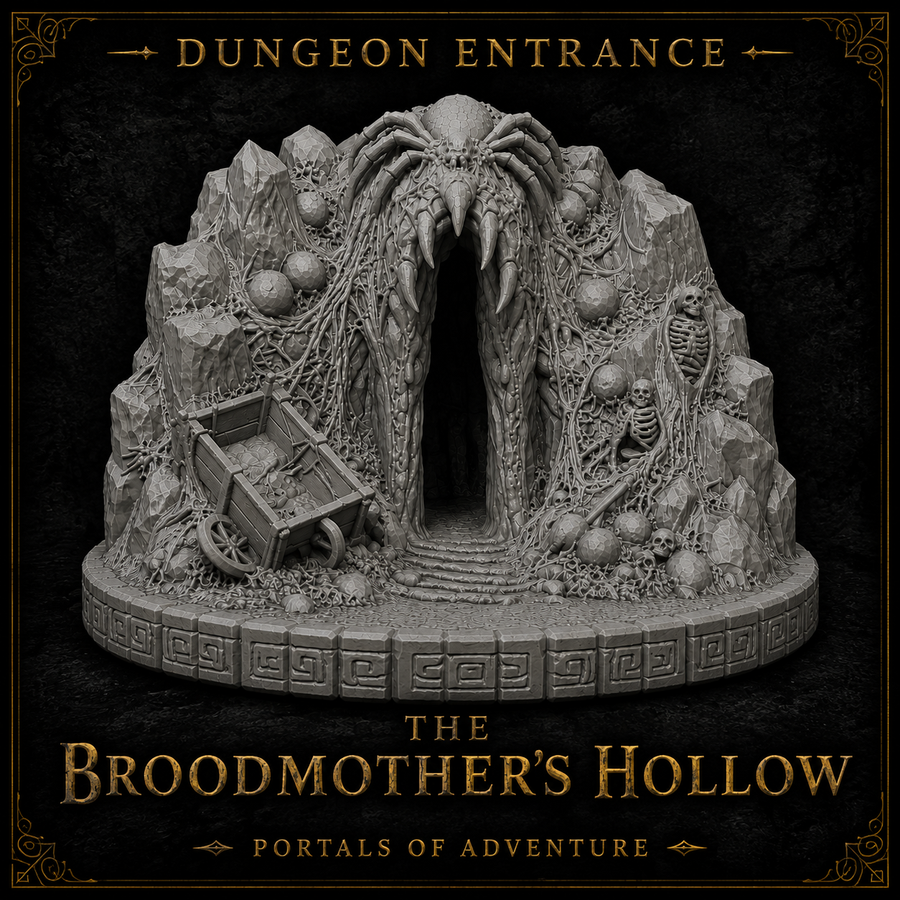 The Broodmother’s Hollow – Spider Nest Dungeon Entrance
