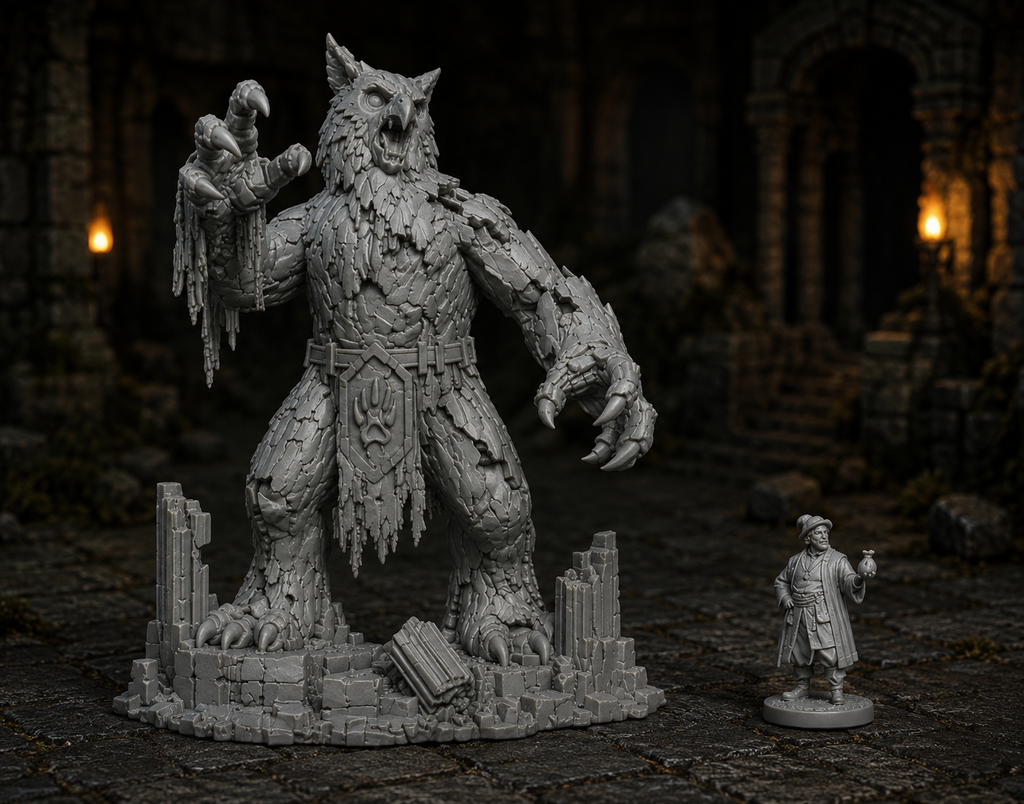The Ruined Owlbear Statue – Ancient Beast Monument Encounter | Dungeons & Dragons Scenario