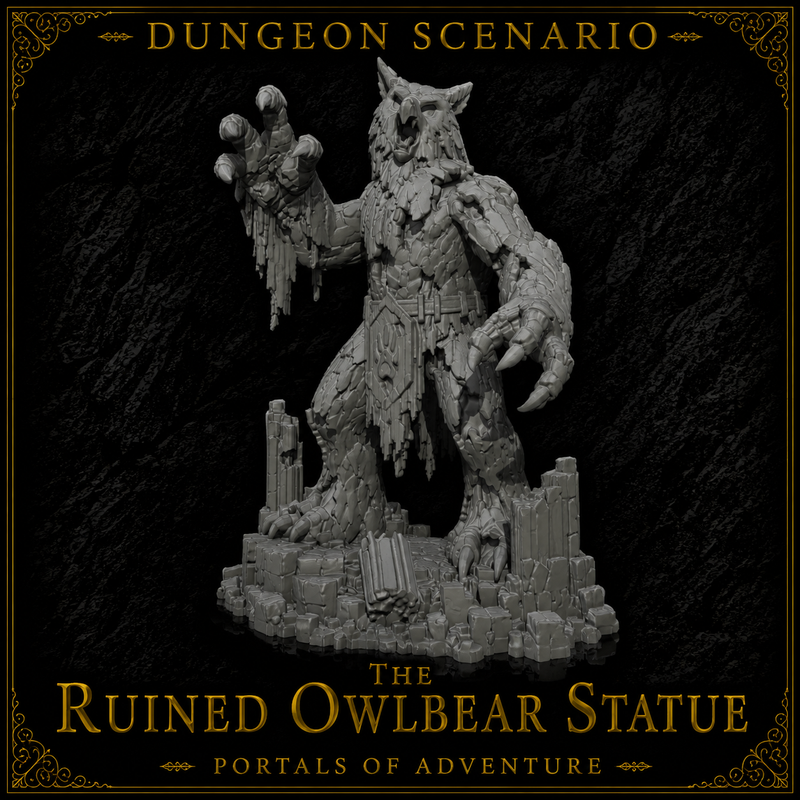 The Ruined Owlbear Statue – Ancient Beast Monument Encounter | Dungeons & Dragons Scenario