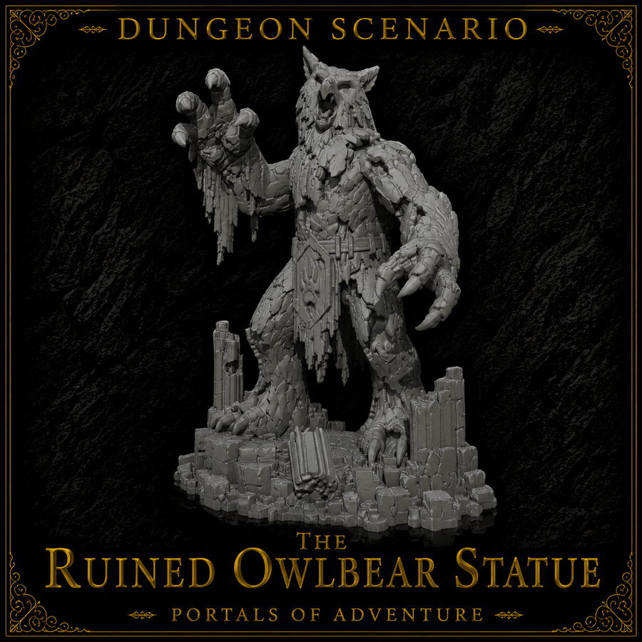 The Ruined Owlbear Statue – Ancient Beast Monument Encounter | Dungeons & Dragons Scenario