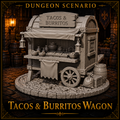 Tacos & Burritos Wagon – Fantasy Street Food Merchant Encounter | Dungeons & Dragons Scenario