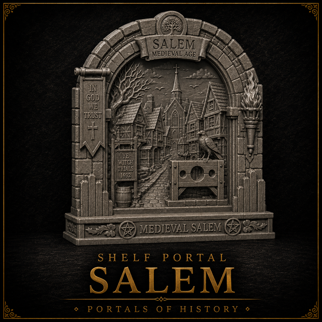 Salem 1692 Shelf Portal – Historical Witch Trials Shelf Display