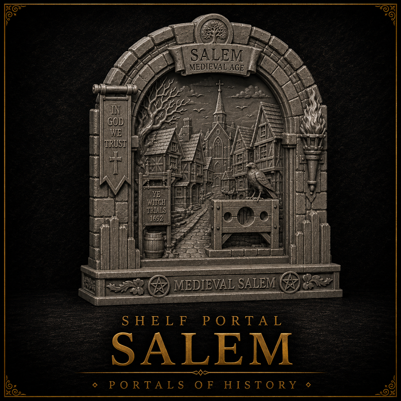 Salem 1692 Shelf Portal – Historical Witch Trials Shelf Display