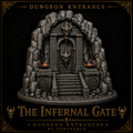 The Infernal Gate – Demonic Mountain Dungeon Entrance & Tabletop Terrain