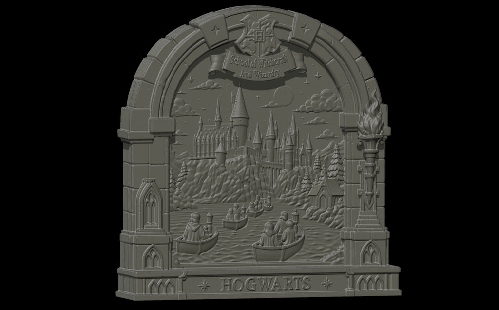 School of Witchcraft & Wizardry Shelf Portal – Fantasy Magic School Display