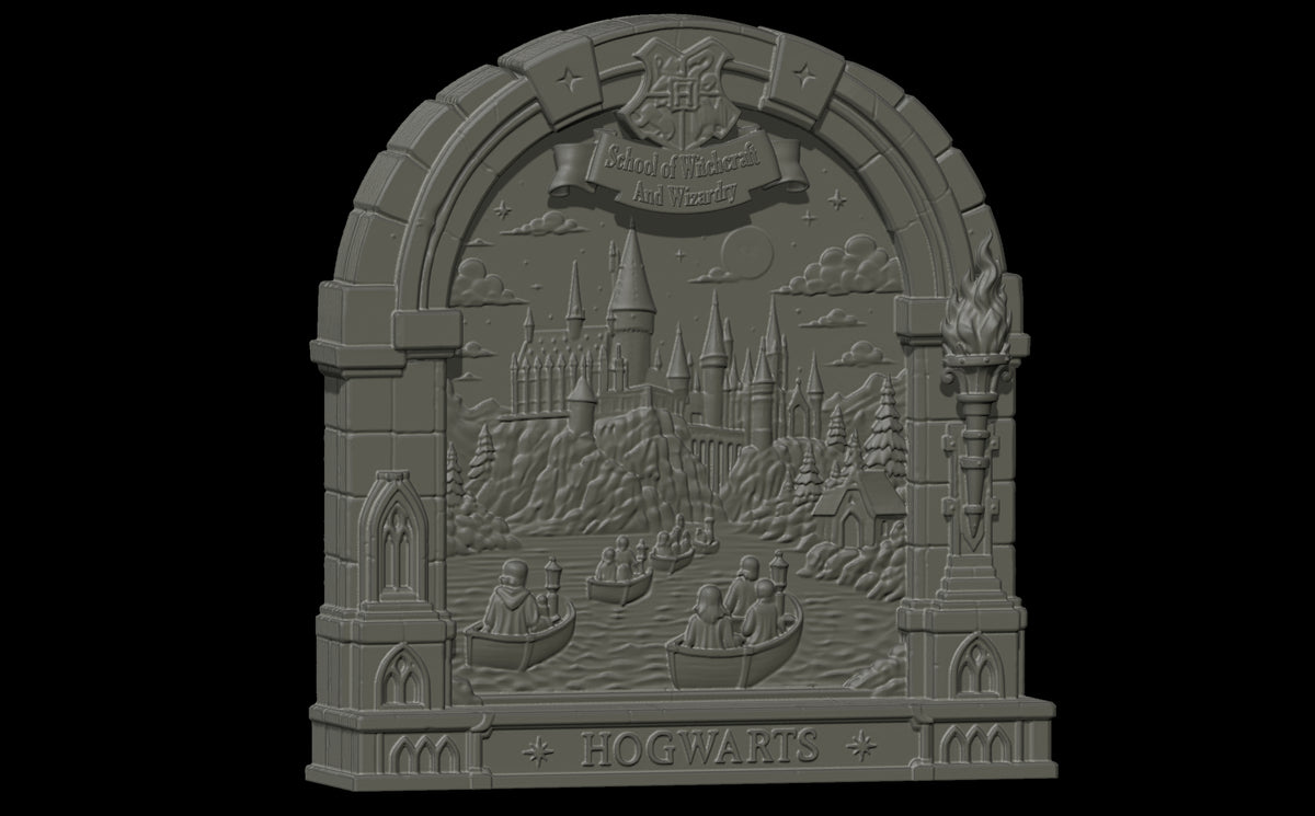 School of Witchcraft & Wizardry Shelf Portal – Fantasy Magic School Display
