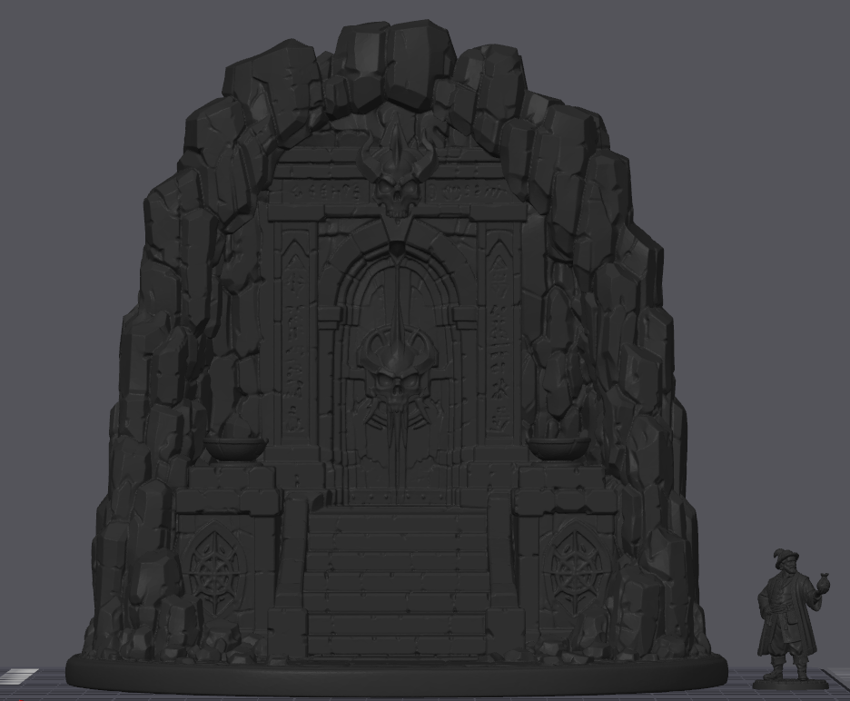 The Infernal Gate – Demonic Mountain Dungeon Entrance & Tabletop Terrain