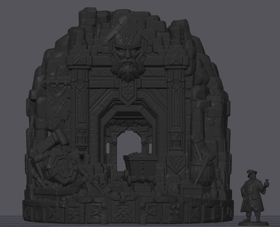 The Deepforge Mine – Dwarven Mountain Dungeon Entrance & Tabletop Terrain