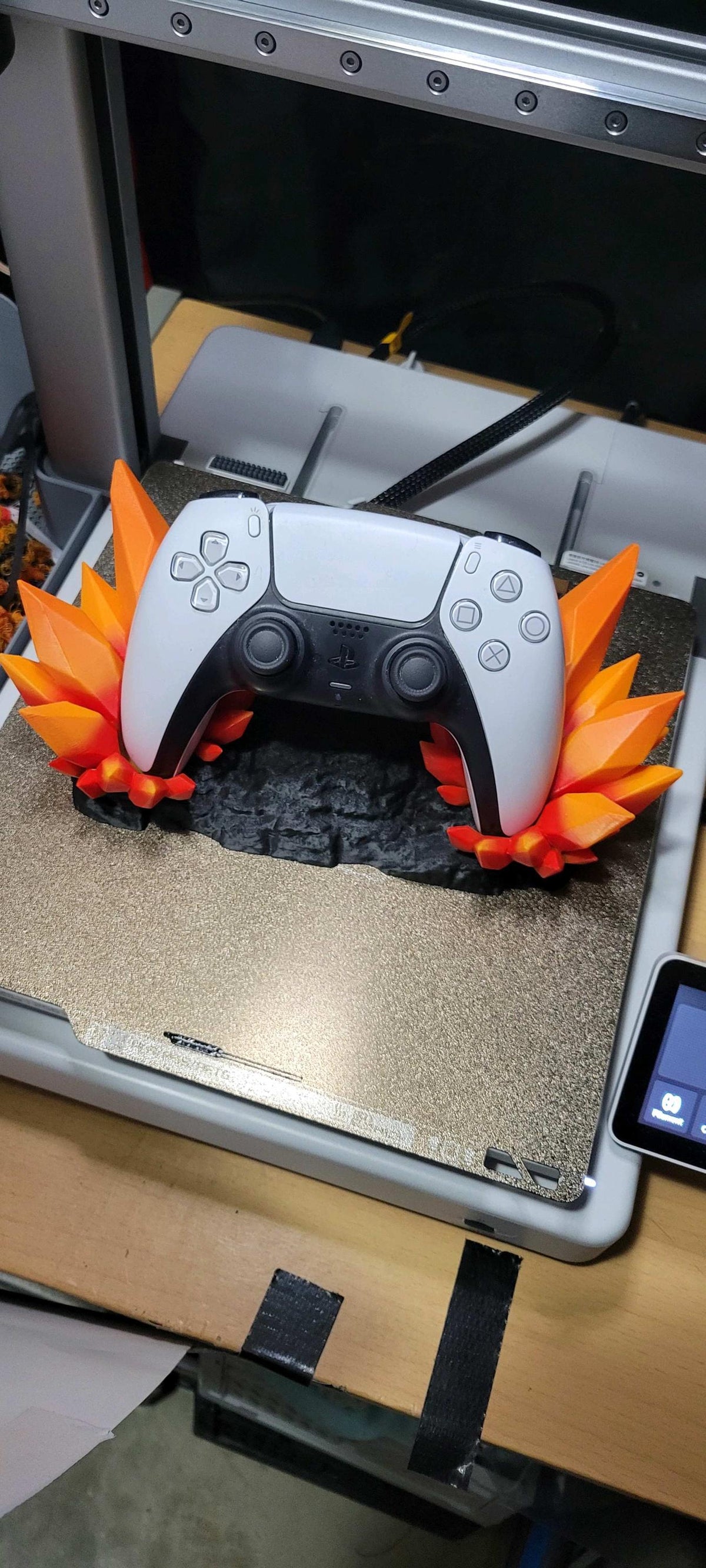 Crystal Gaming Controller Stand – PS5 & Xbox Controller Holder Dock | 3D Printed Desk Display (Multiple colours to choose from!)