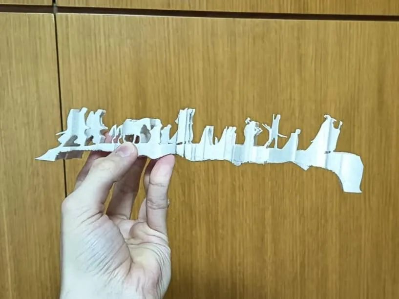 Lord Of The Rings Inspired FLIP TEXT Illusion (The Fellowship) - Multiple Colours & Sizes!