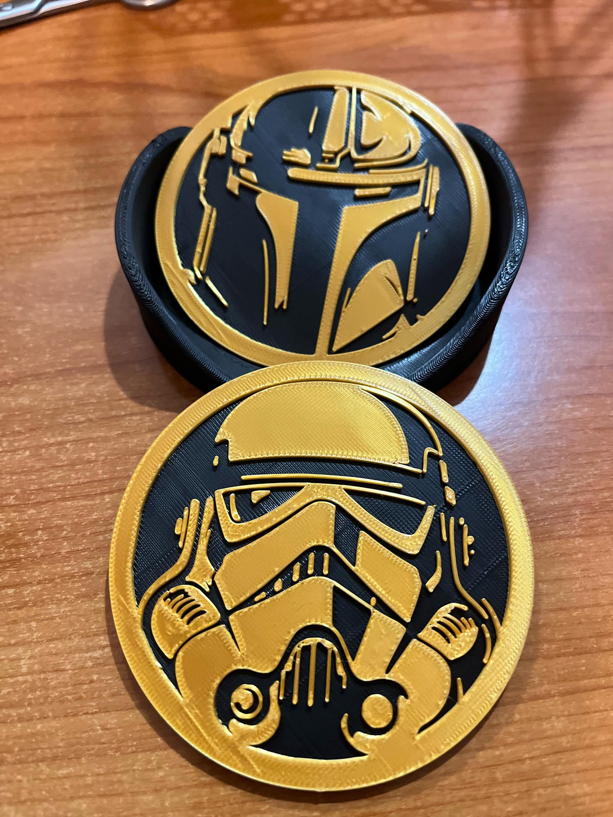 Galactic Coaster Sets – Star Wars Inspried Coasters | Darth Vader, Stormtrooper, Mandalorian