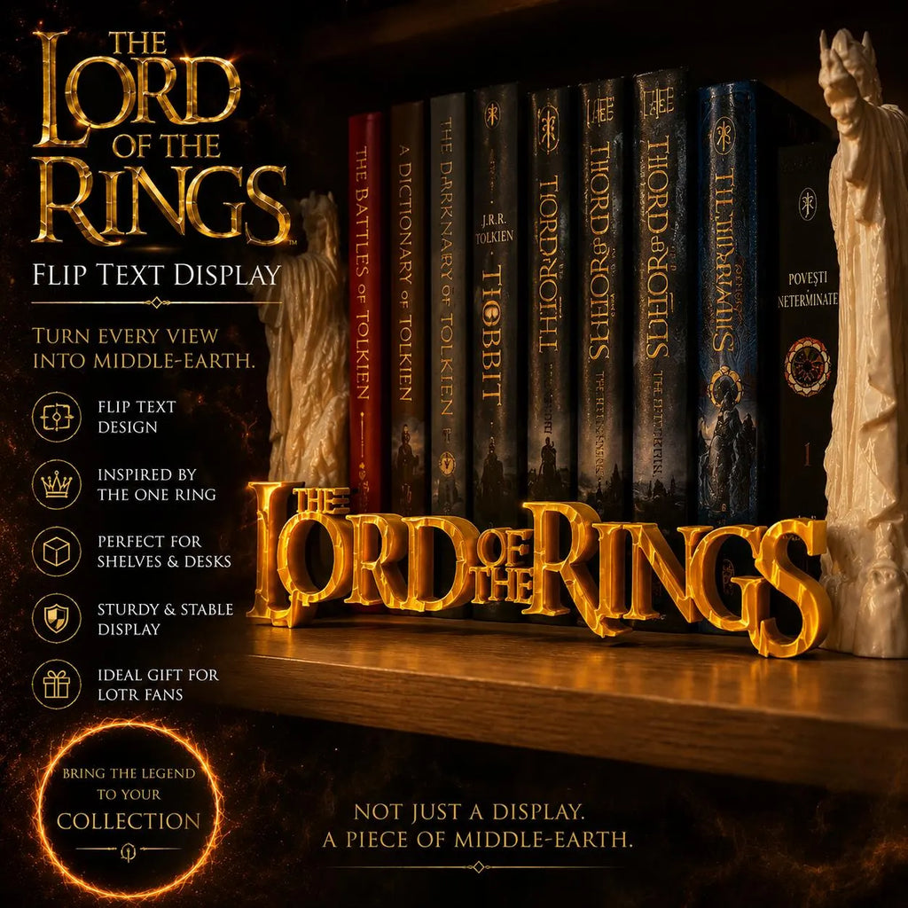 Lord Of The Rings Inspired FLIP TEXT Illusion (The Fellowship) - Multiple Colours & Sizes!
