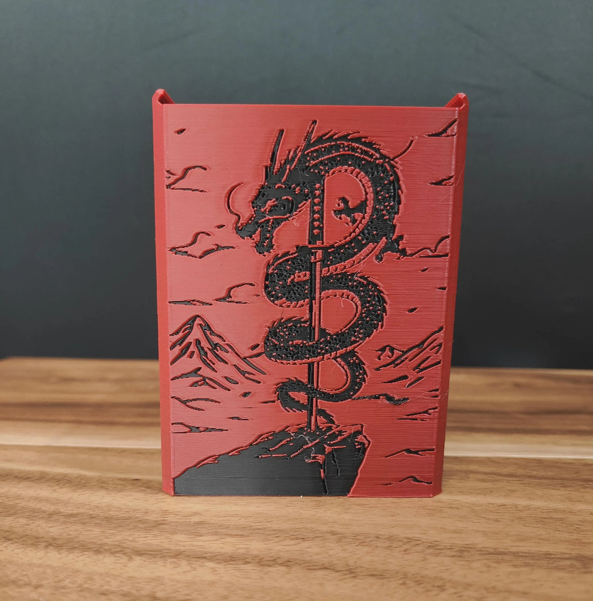 Samurai MTG Deck Box | 3D Printed Commander Deck Box | Holds 115 Double Sleeved Cards | Bushido Inspired Magic The Gathering Storage