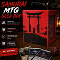 Samurai MTG Deck Box | 3D Printed Commander Deck Box | Holds 115 Double Sleeved Cards | Bushido Inspired Magic The Gathering Storage