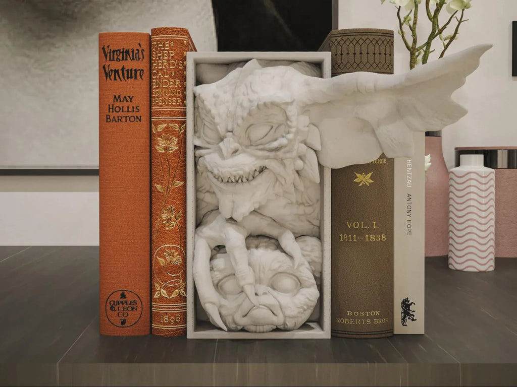 Mischievous Monster Book Nook - 80s Horror Bookshelf Insert & Wall Display + FREE Bookmark