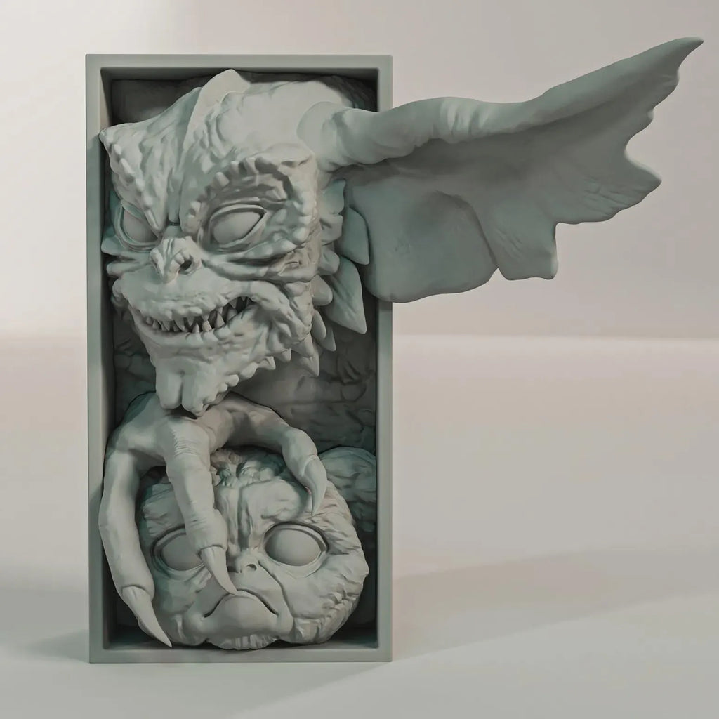 Mischievous Monster Book Nook - 80s Horror Bookshelf Insert & Wall Display + FREE Bookmark