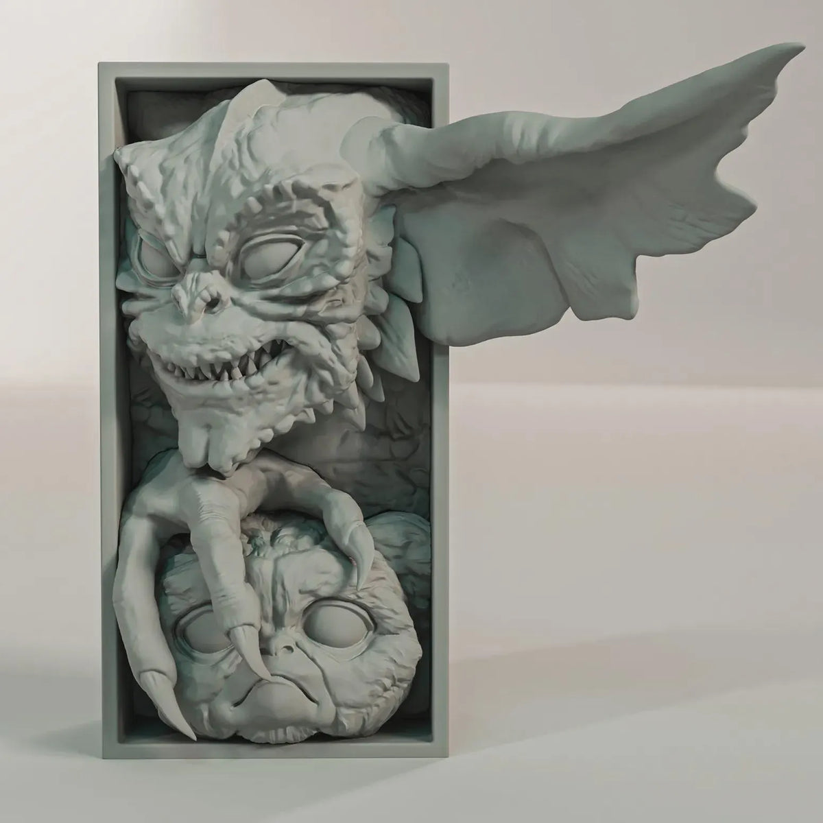 Mischievous Monster Book Nook - 80s Horror Bookshelf Insert & Wall Display + FREE Bookmark