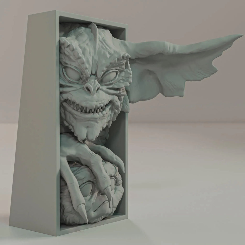 Mischievous Monster Book Nook - 80s Horror Bookshelf Insert & Wall Display + FREE Bookmark
