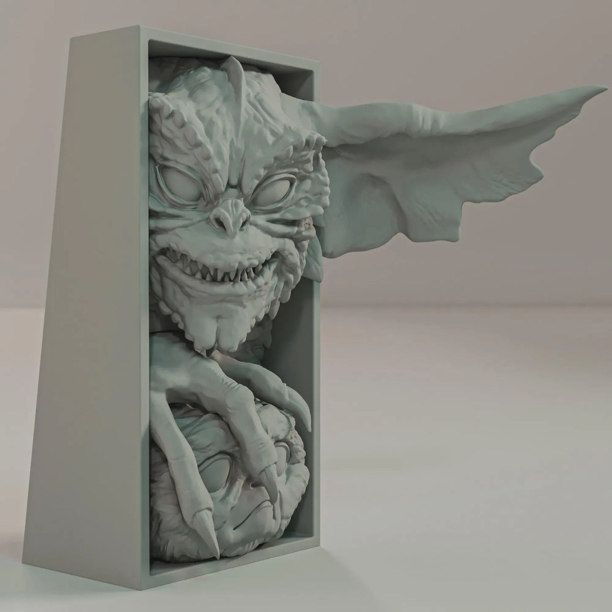 Mischievous Monster Book Nook - 80s Horror Bookshelf Insert & Wall Display + FREE Bookmark