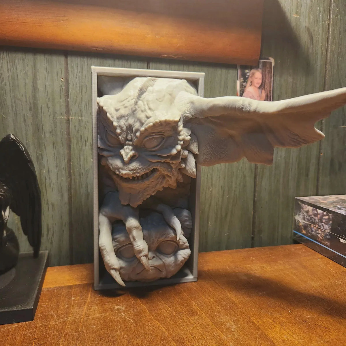 Mischievous Monster Book Nook - 80s Horror Bookshelf Insert & Wall Display + FREE Bookmark