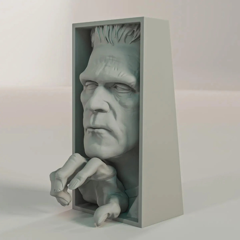Frankenstein Book Nook & Wall Display - Gothic Horror Bookshelf Insert + FREE Bookmark