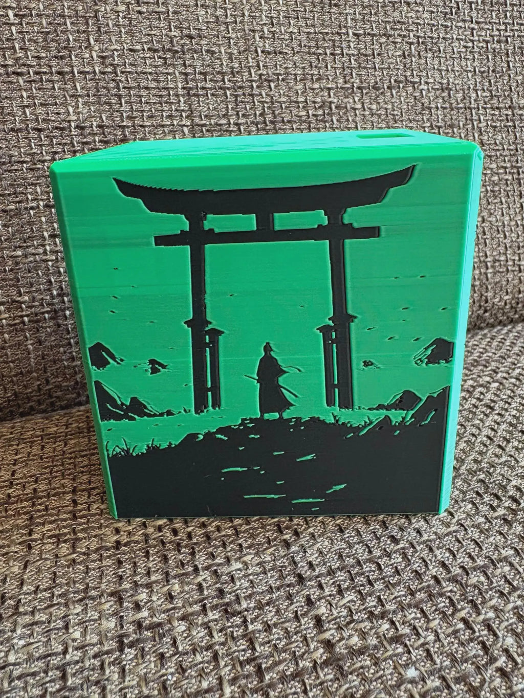Samurai MTG Deck Box | 3D Printed Commander Deck Box | Holds 115 Double Sleeved Cards | Bushido Inspired Magic The Gathering Storage