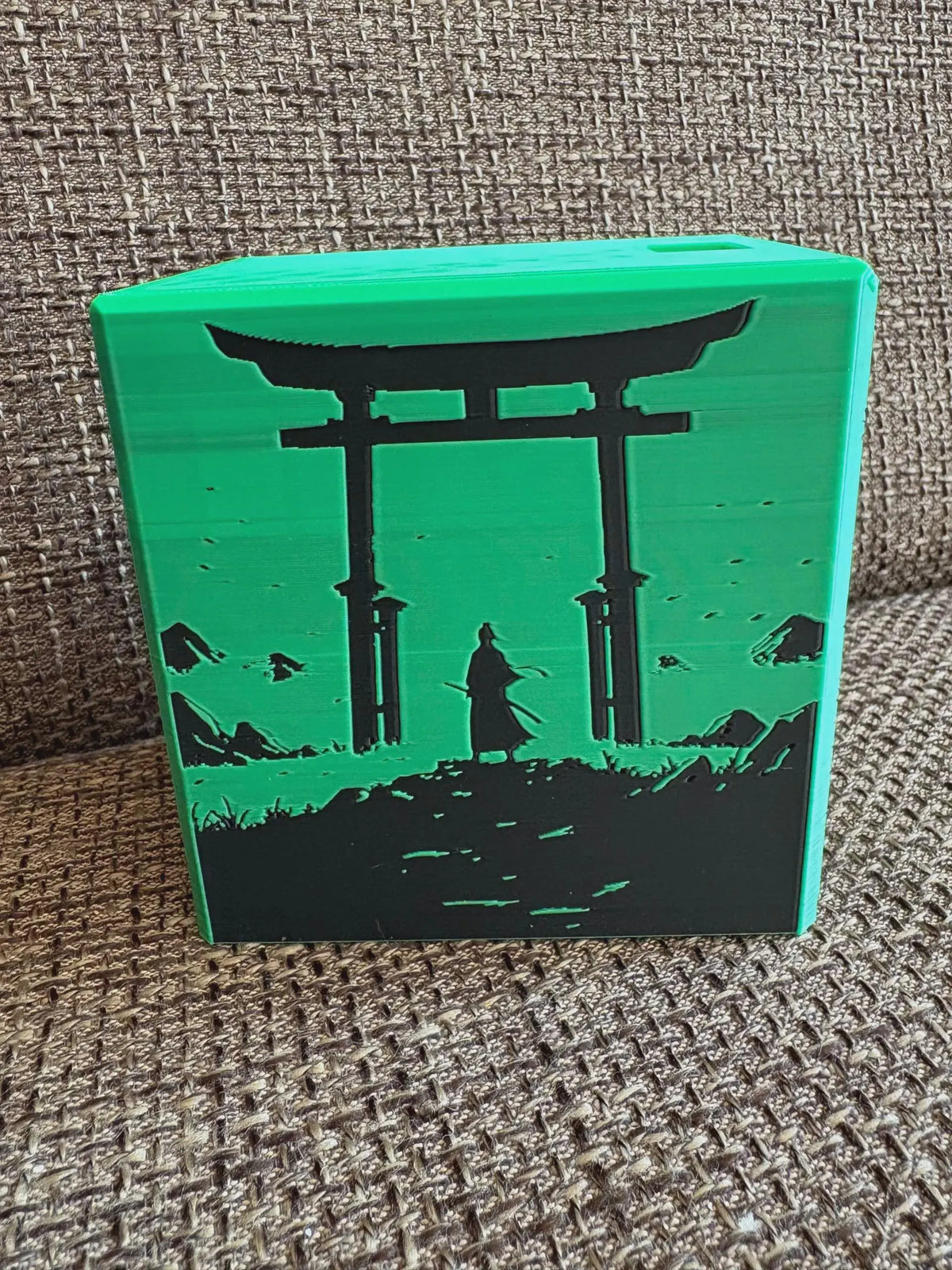 Samurai MTG Deck Box | 3D Printed Commander Deck Box | Holds 115 Double Sleeved Cards | Bushido Inspired Magic The Gathering Storage