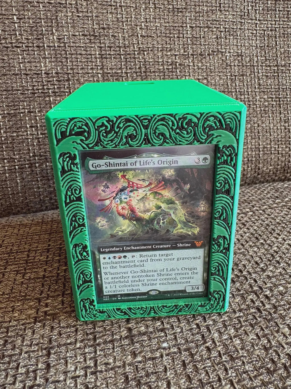 Samurai MTG Deck Box | 3D Printed Commander Deck Box | Holds 115 Double Sleeved Cards | Bushido Inspired Magic The Gathering Storage