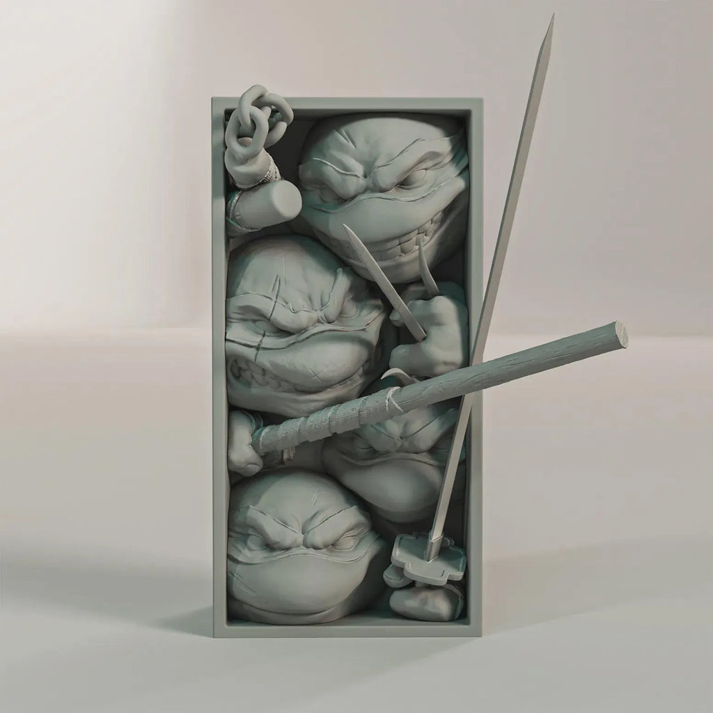 Turtle Book Nook - Sewer Hero Bookshelf Insert & Wall Display + FREE Bookmark