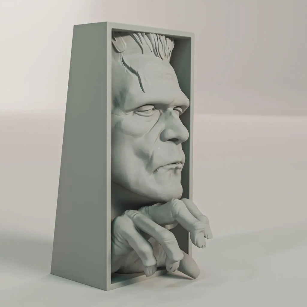 Frankenstein Book Nook & Wall Display - Gothic Horror Bookshelf Insert + FREE Bookmark