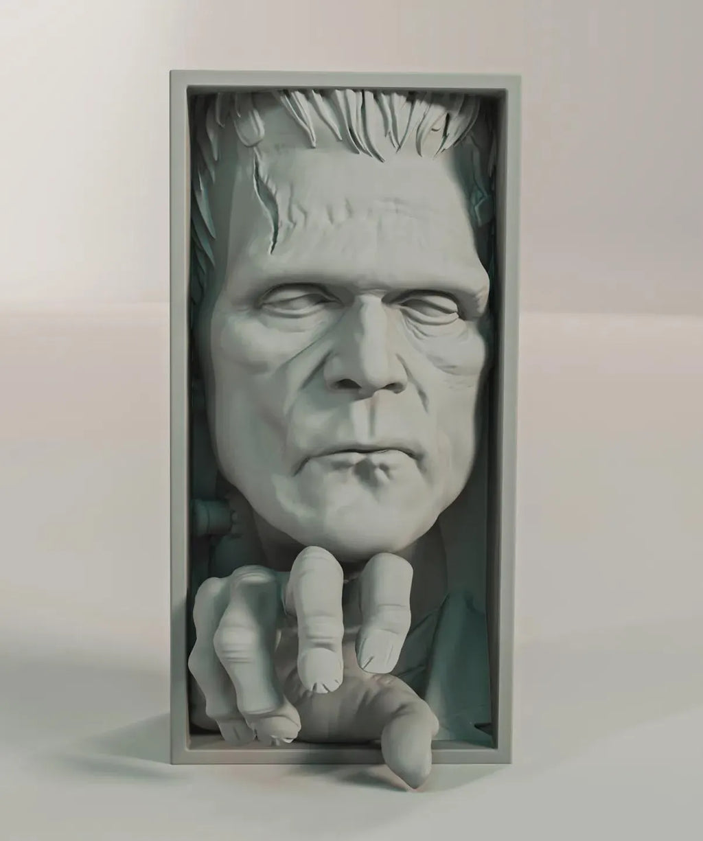 Frankenstein Book Nook & Wall Display - Gothic Horror Bookshelf Insert + FREE Bookmark