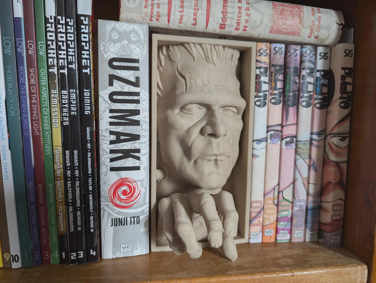 Frankenstein Book Nook & Wall Display - Gothic Horror Bookshelf Insert + FREE Bookmark