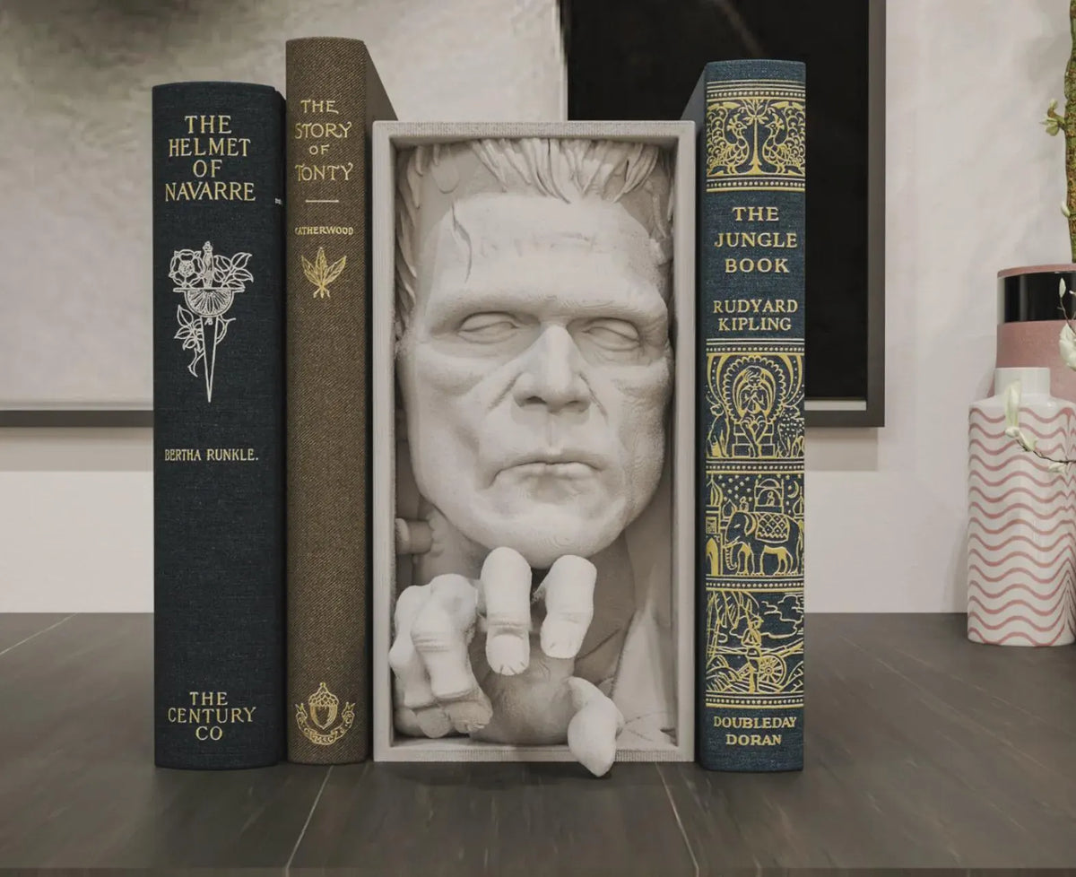 Frankenstein Book Nook & Wall Display - Gothic Horror Bookshelf Insert + FREE Bookmark