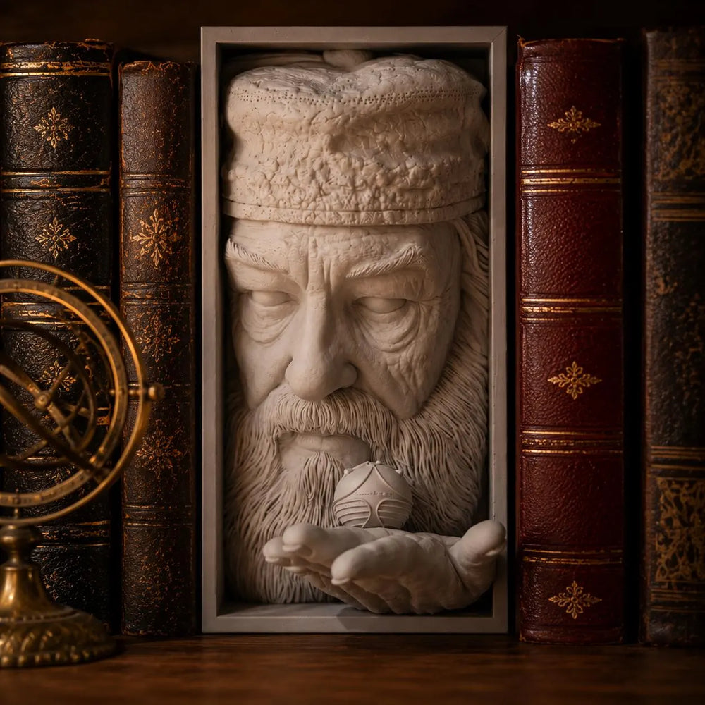 Wizard Professor - Fantasy Book Nook & Wall Display + FREE Bookmark Included