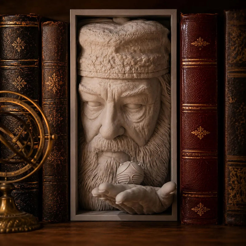Wizard Professor - Fantasy Book Nook & Wall Display + FREE Bookmark Included