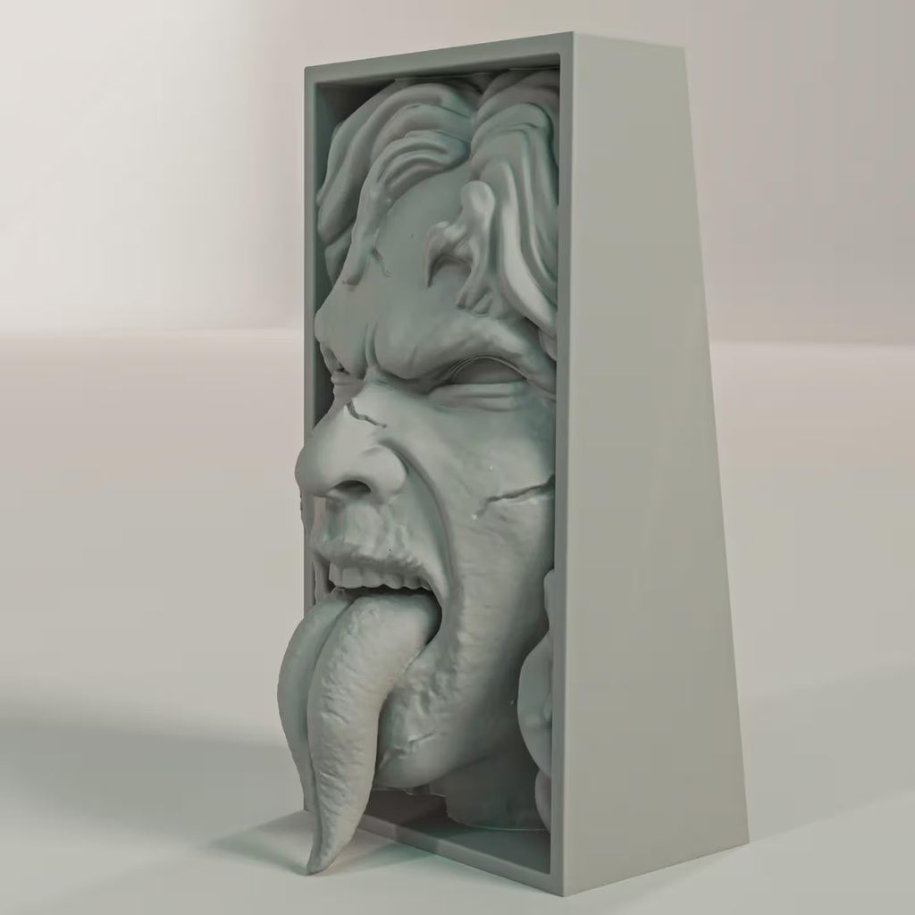 Possessed Girl Book Nook - Exorcist Horror Bookshelf Insert & Wall Display + FREE Bookmark