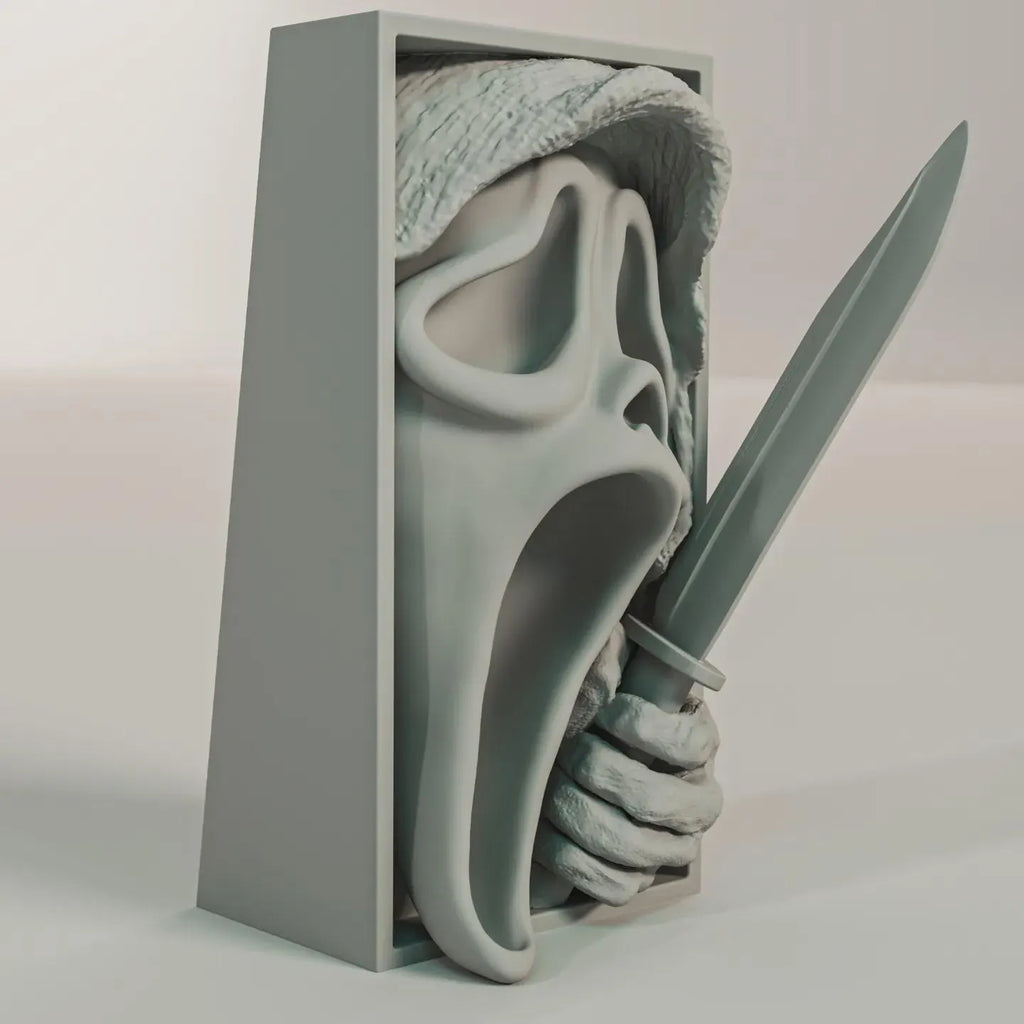 Hooded Stalker Slasher Book Nook - Horror Bookshelf Insert & Wall Display + FREE Bookmark