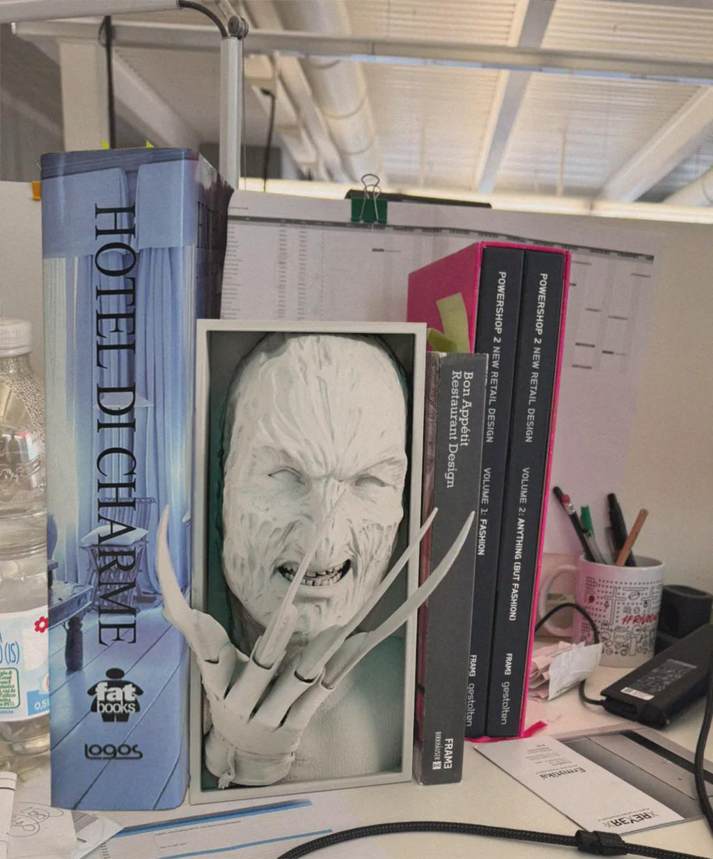 Nightmare Slasher Book Nook - 80s Horror Bookshelf Insert & Wall Display + FREE Bookmark